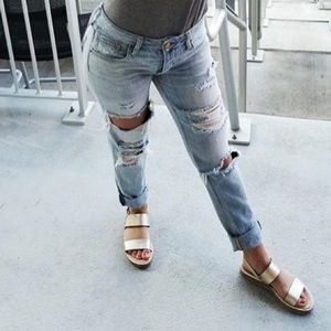 Distressed jeans